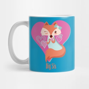 Kids Big Sis Older sister Little Girl Fox T Shirt Mug